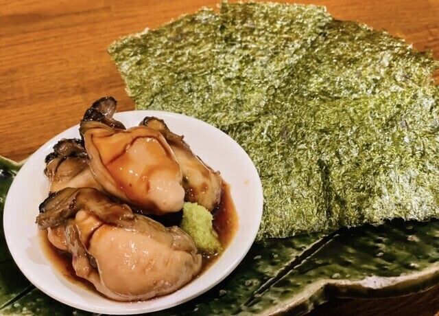 ■牡蠣と純米酒（広島）の旨煮