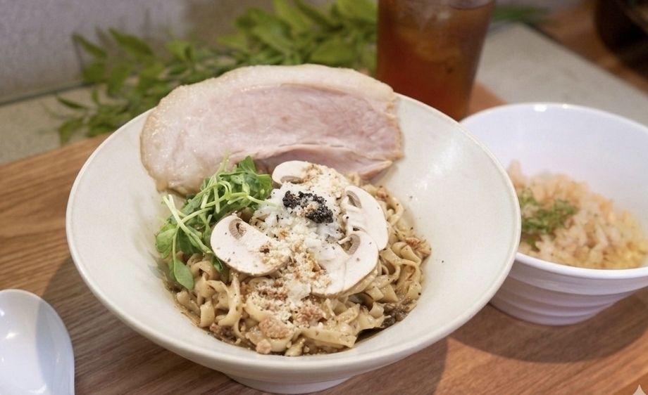 本気のポルチーニまぜそばlunchセット