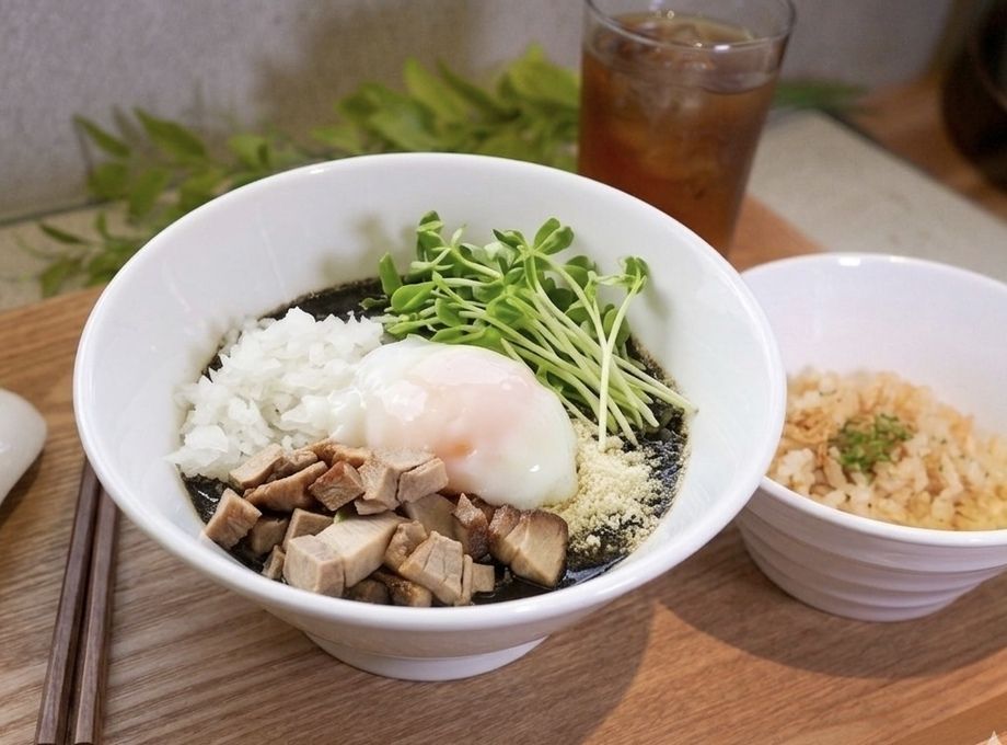 本気のブラックまぜそばlunchセット