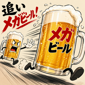 お得な追いメガラガービール🍺🍺(グラス交換)