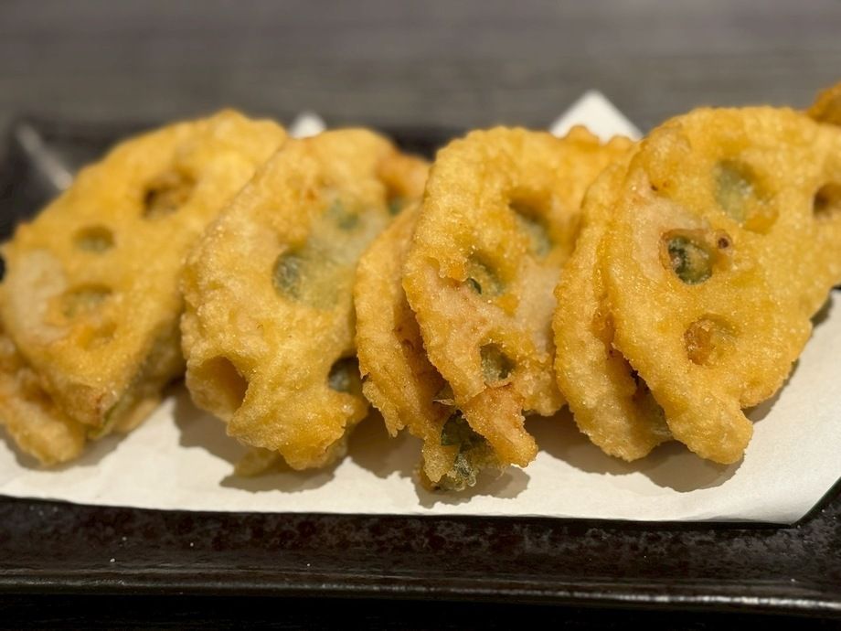 帆立とレンコンのはさみ揚げ