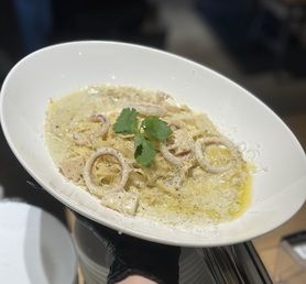 今週のパスタ　筍とイカのジェノベーゼパスタ