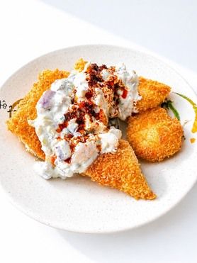 フィッシュフライのピータン搾菜タルタル