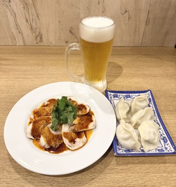 晩酌Aセット（ドリンク・よだれ鶏・水餃子5個）