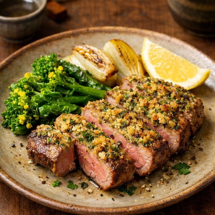 ラムモモ肉の香草パン粉焼き（2,178円）