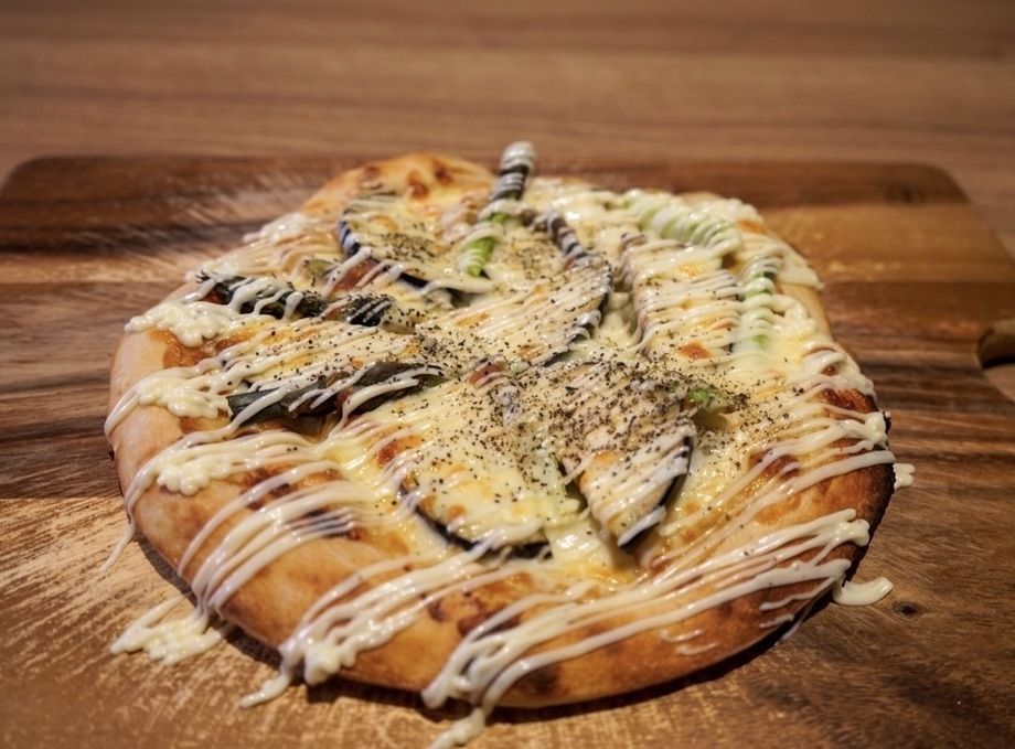 🥒New✨水茄子とパプリカの和風ピザ🥬