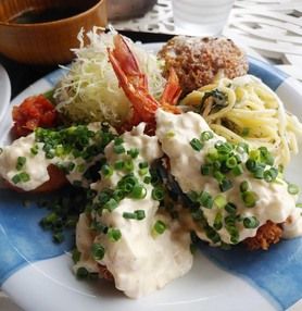 海老フライ定食自家製タルタルソース