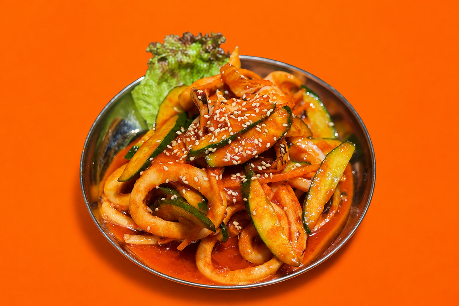 🦑イカ、胡瓜🥒コチュジャン酢和え