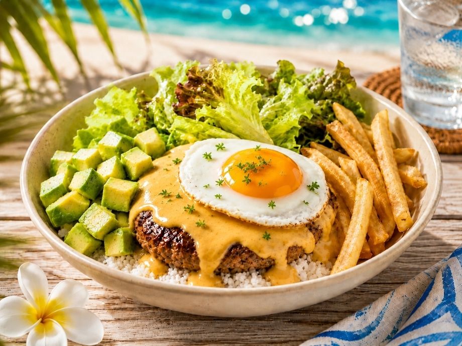 アボカドチーズロコモコ丼