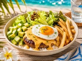 アボカドチーズロコモコ丼