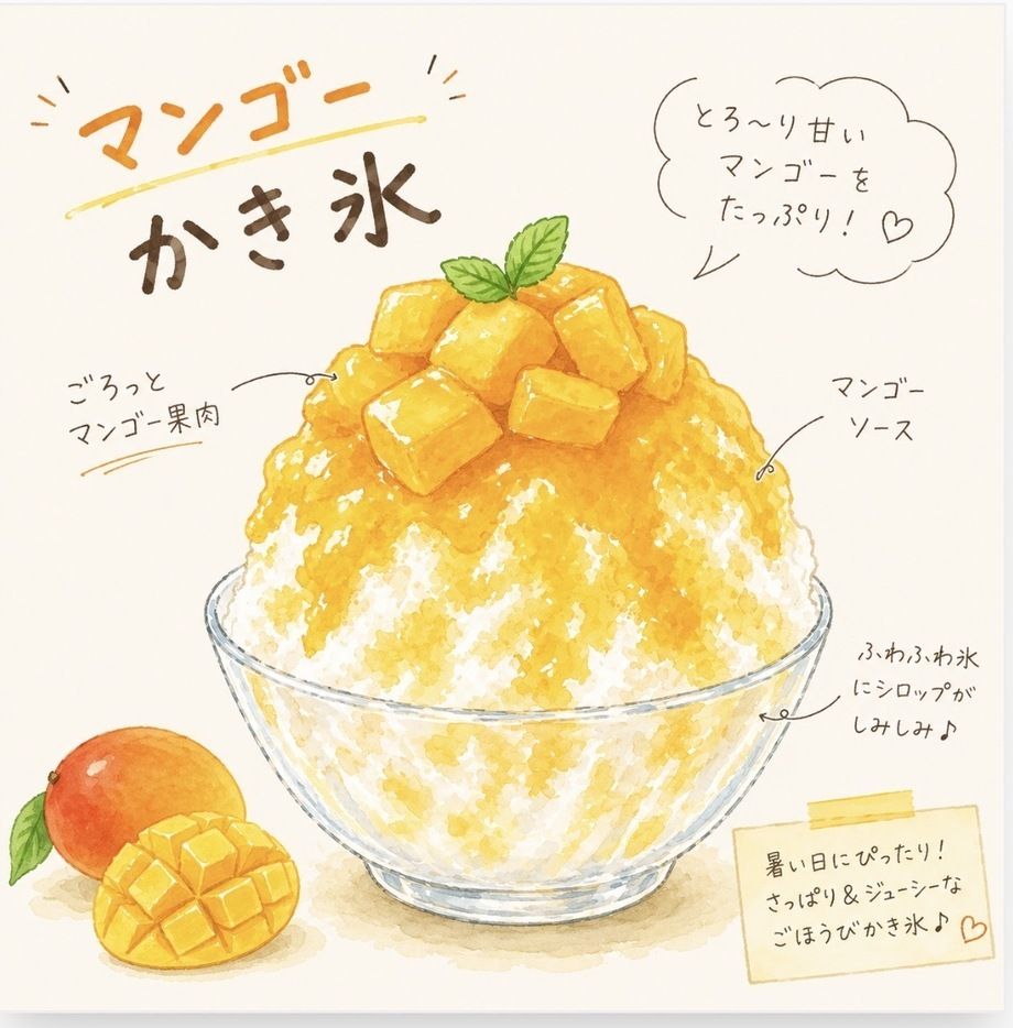 かき氷　トロピカルマンゴー