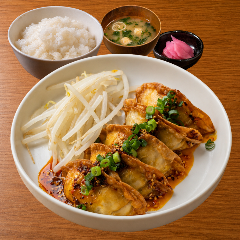 揚げ餃子定食