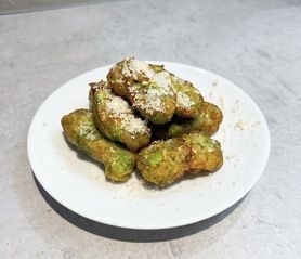 枝豆と白身魚のナポリ風 パルミジャーノ仕立て