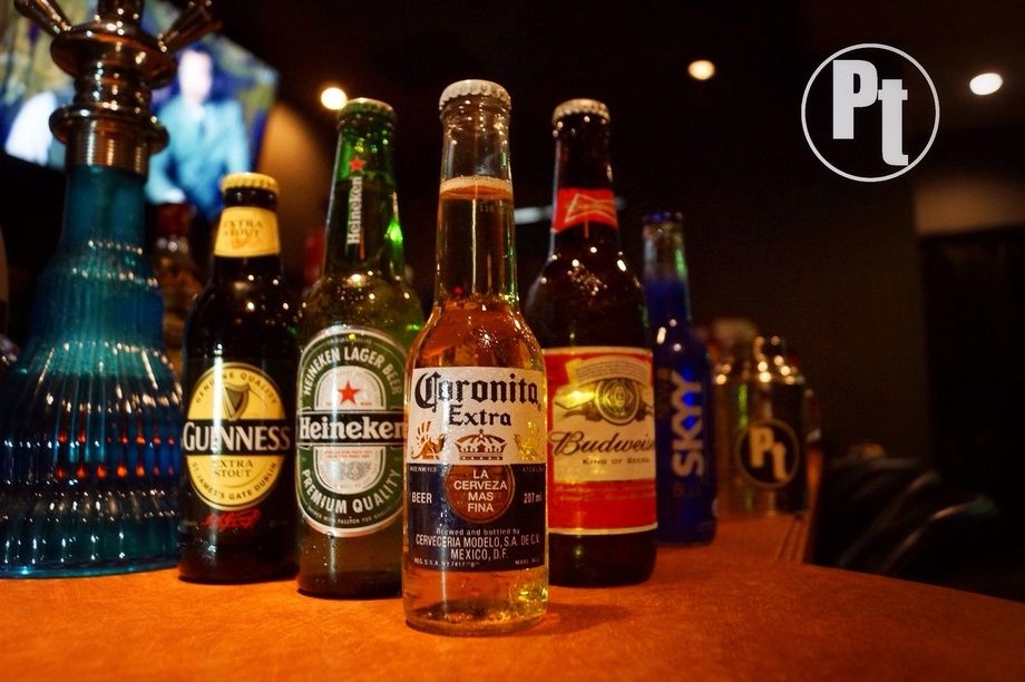 生・瓶ビール・ワイン・カクテル各種（¥500〜）