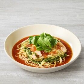 冷製 小海老のバジルトマトソース