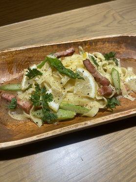 今週のパスタ　🍋アスパラとベーコンのレモンオイルパスタ🍋