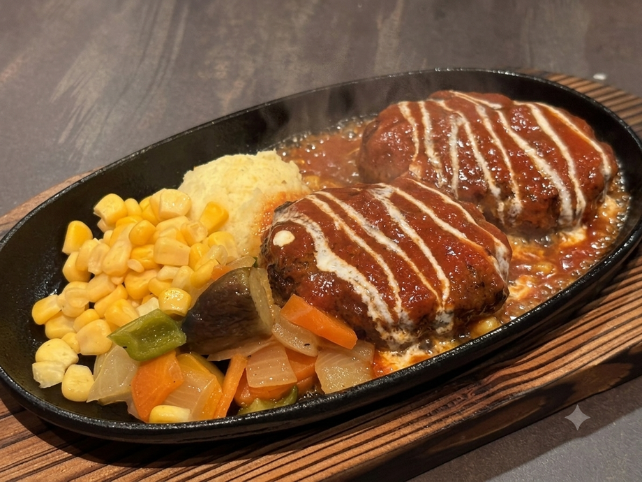 黒毛和牛使用　手ごねジューシーハンバーグ〈300g〉