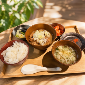もつ煮定食