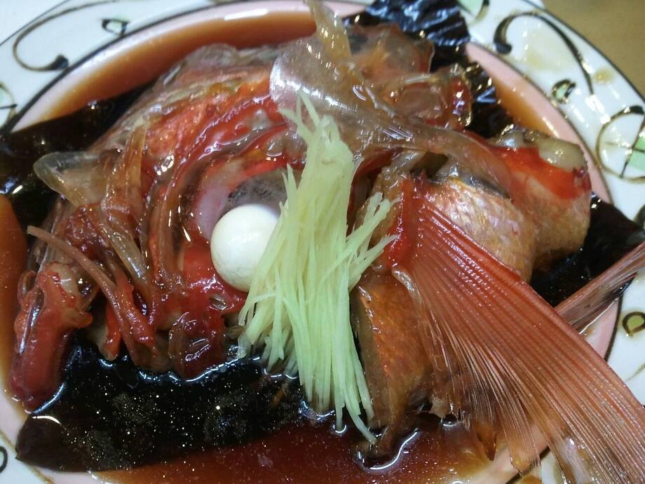 千葉勝浦　金目鯛の兜煮