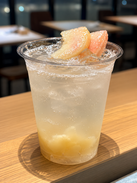 【白桃フェア】自家製白桃ソーダ