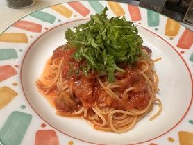 大葉のトマトソース