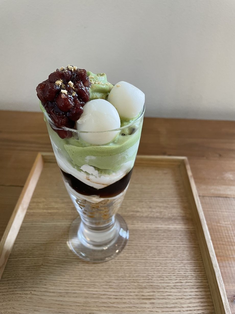 ランチメニュー+抹茶パフェセット　(抹茶パフェ単品13:30～）