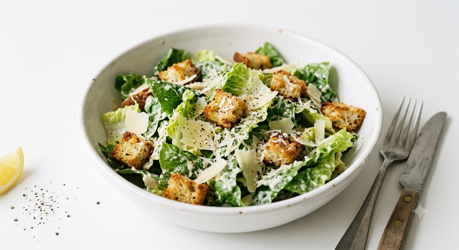 普通に美味しいシーザーサラダ🥗 ͛.*