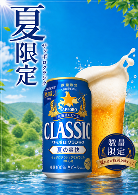 サッポロクラシック　夏の爽快