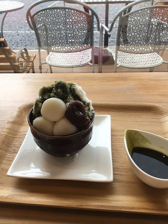 白玉抹茶かき氷(和の器氷一例)