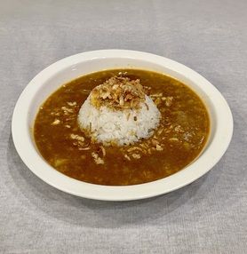 夏の裏メニュー！揚げナスのスパイシー鶏白湯カレー　