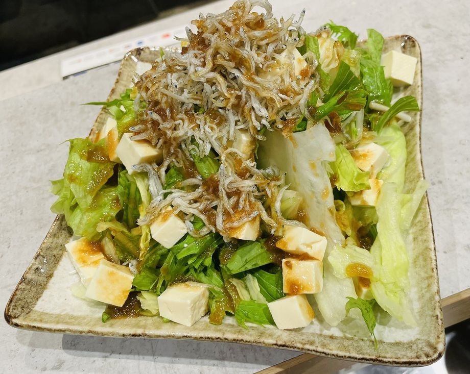 豆腐とじゃこの和風サラダ(2〜3人前)