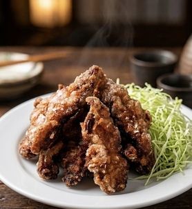 ガツンと薫る！焦がしにんにく醤油の豚レバー唐揚げ