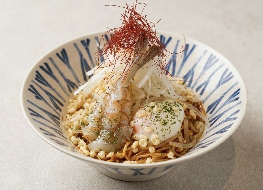 【lunchセット】冷製麻辣まぜそば 〜神の海老〜🦐