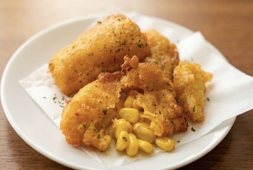 焦がしニンニク香る とうもろこしの唐揚げ（3個）