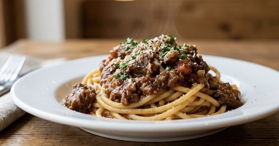 シェフスペシャリティ✨牛たんボロネーゼ（ミートソース）もちもち生パスタ(茹で前生麺量200g)