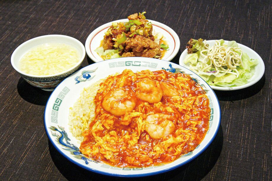 海老チリ玉子炒飯&油淋鶏セット