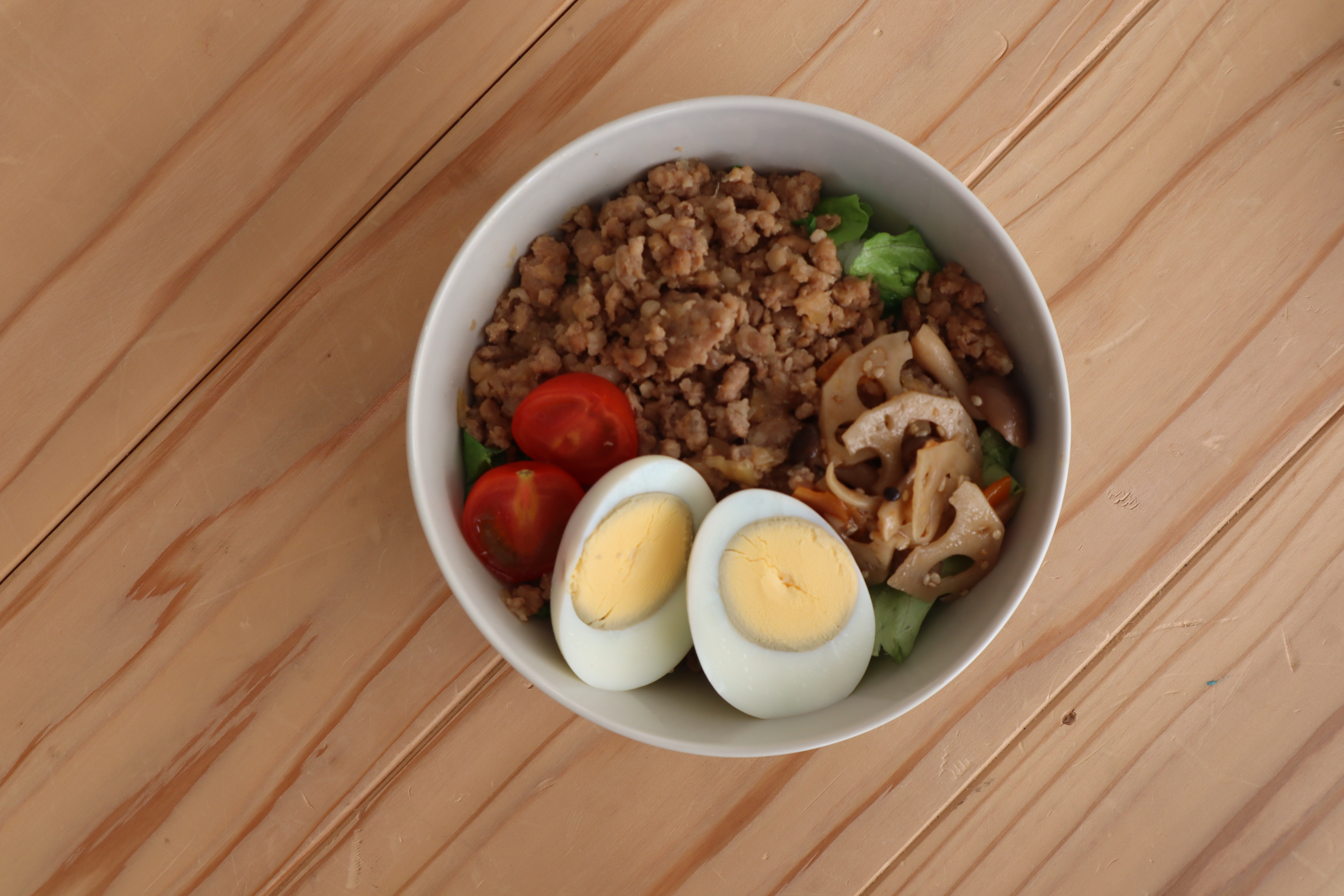 和風ブタひき肉丼