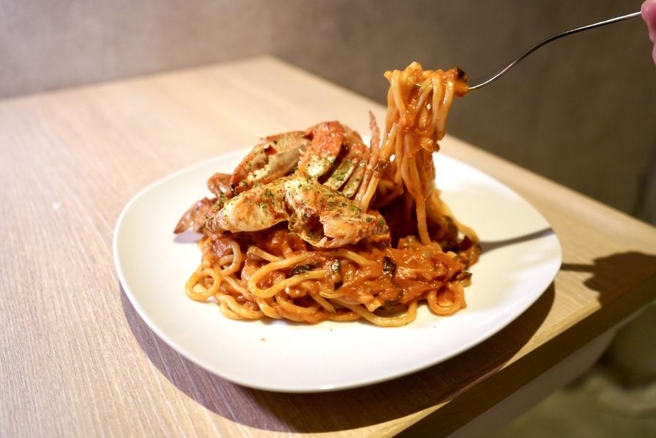 イタリアンシェフの渡り蟹のトマトクリームパスタ🍝 もちもち生パスタ(茹で前生麺量200g)
