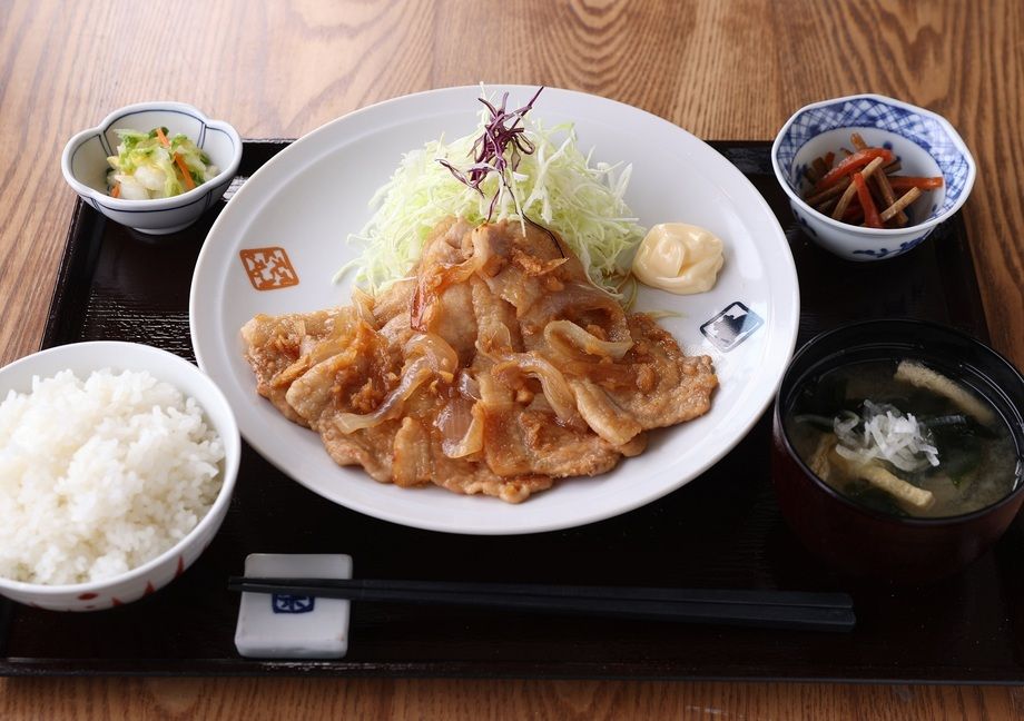 寅福の和風豚生姜焼き定食