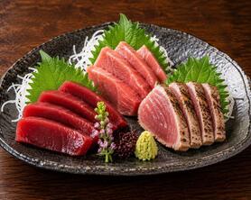 マグロの刺身盛り合わせ一人前