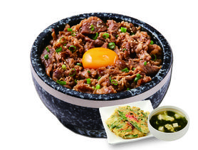 牛カルビ石焼ビビンバのチヂミセット