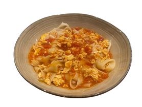 トマトと玉子あんかけビャンビャン麺