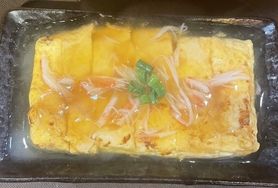 カニのあんかけだし巻き卵