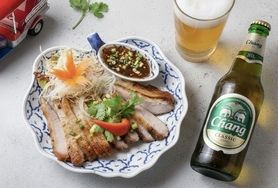 コームーヤーン ＋ビール１本　お得セット　Kor Moo Yang + Beer  SET