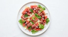 スイカと生ハムのカルパッチョ