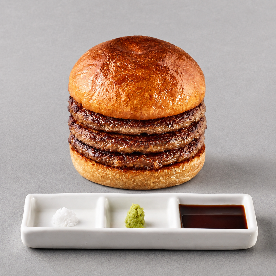 パンと肉トリプルパティ