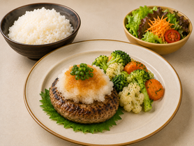 【ｻﾗﾀﾞ】和風おろしハンバーグ