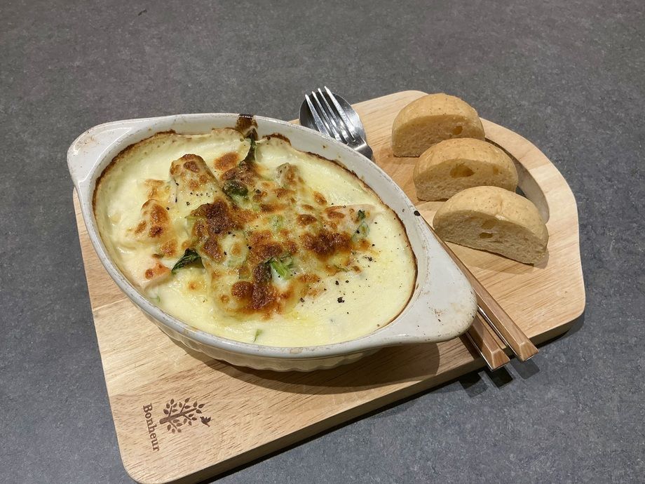 鮭と焼き茄子のグラタンセット(サラダ・ドリンク付き)