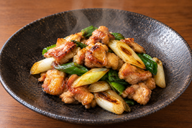 国産鶏モモのねぎま焼き(塩)