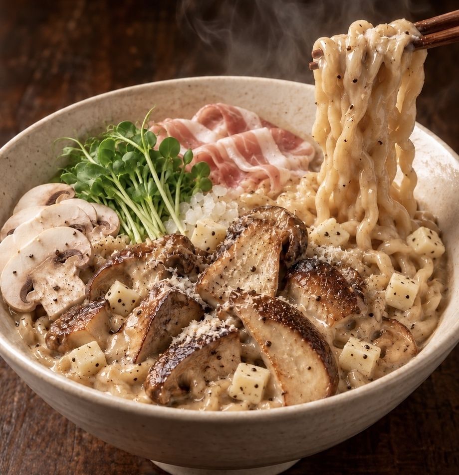 ✨New✨シェフが極めた秋の新作！芳醇・肉厚フレッシュポルチーニまぜそば